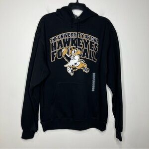 University of Iowa Hawkeyes football hoodie sweatshirt black size medium